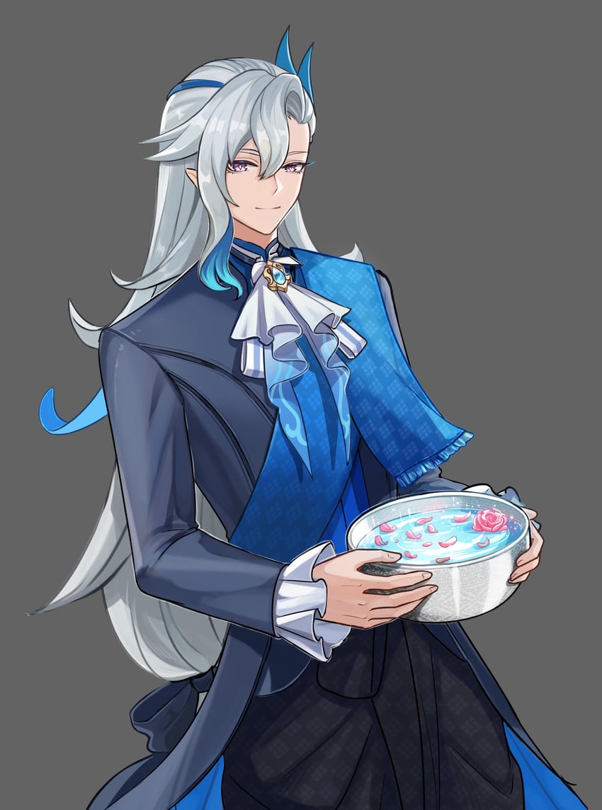 neuvillette (genshin impact) drawn by pun-rii