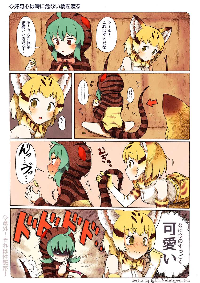 tsuchinoko and sand cat (kemono friends) drawn by enk_0822