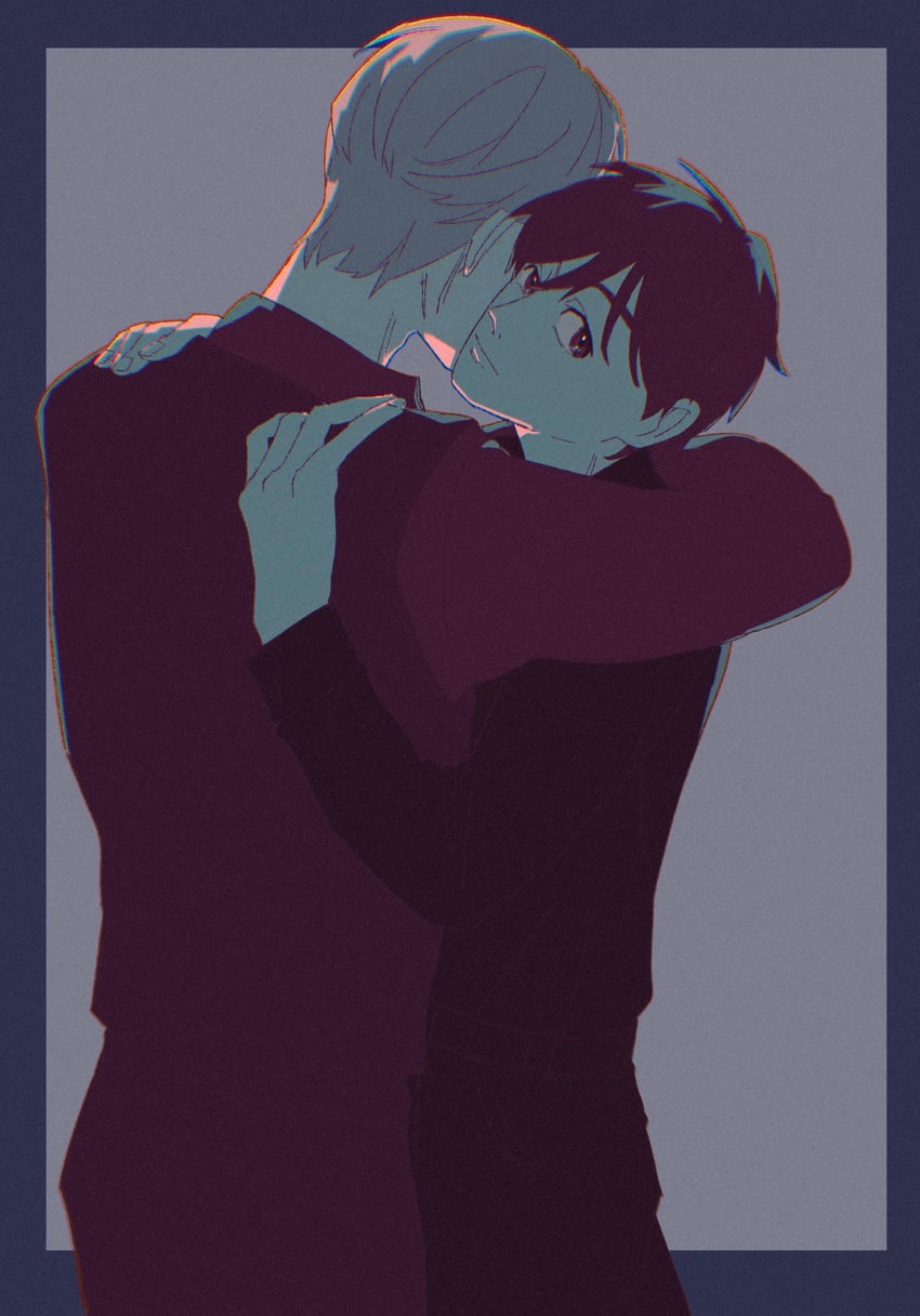 katsuki yuuri and viktor nikiforov (yuri!!! on ice) drawn by stomach_p