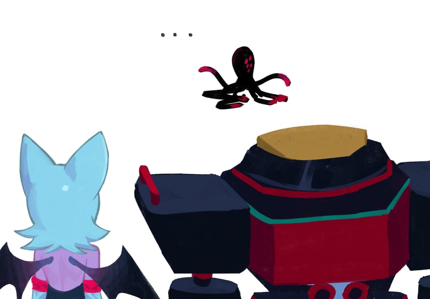 shadow the hedgehog, rouge the bat, e-123 omega, and doom morph (sonic and 2 more) drawn by sa1k_a