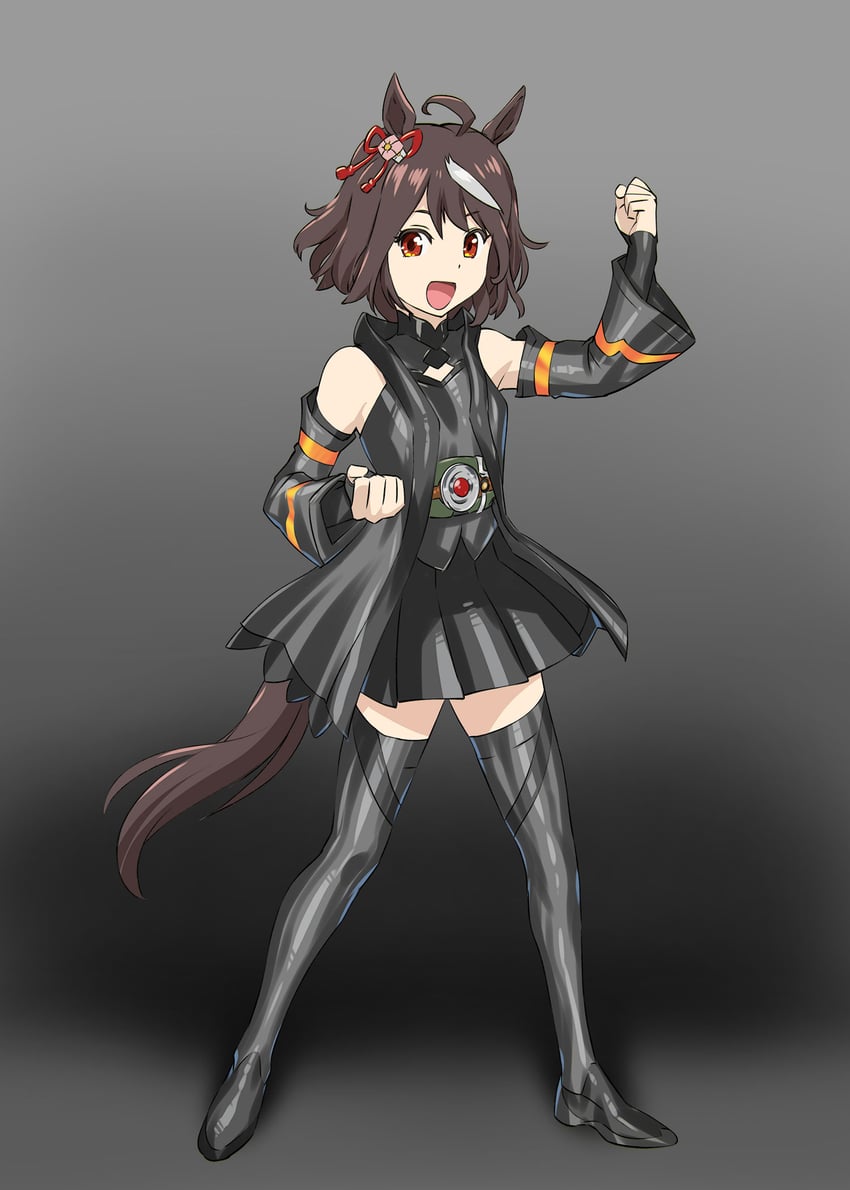 kitasan black and kamen rider black sun (umamusume and 3 more) drawn by ueyama_michirou