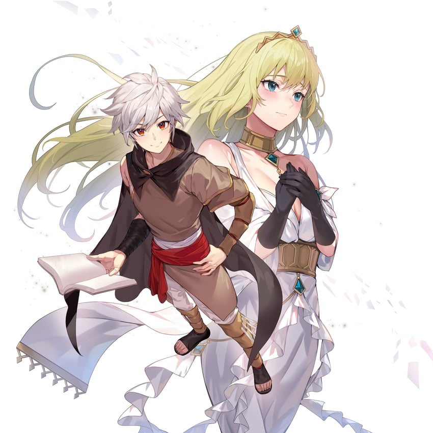 ariadne lakrios and argonaut (dungeon ni deai wo motomeru no wa machigatteiru darou ka and 1 more) drawn by kakage