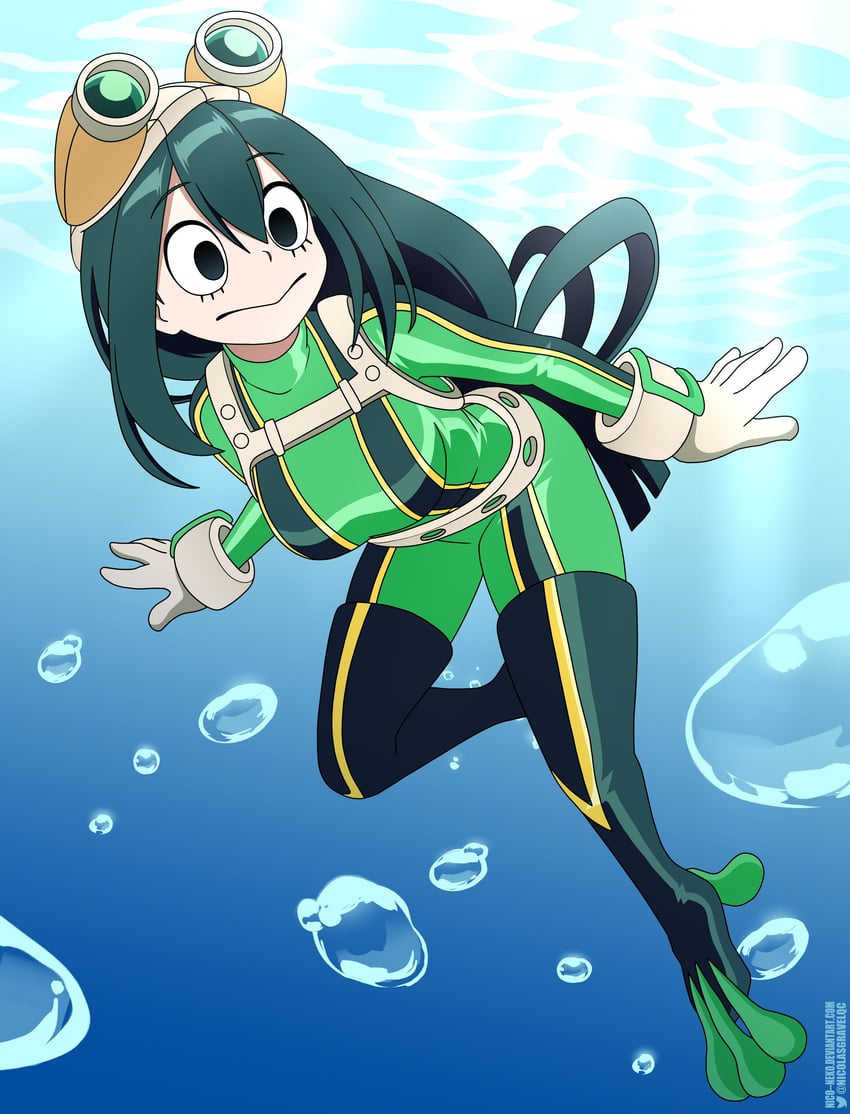 asui tsuyu (boku no hero academia) drawn by nico-neko