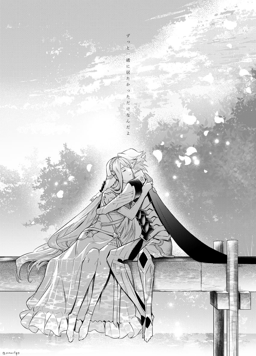 azura and male corrin (fire emblem and 1 more) drawn by amao_miyuki