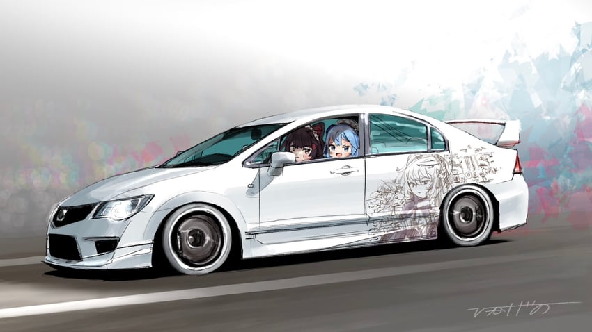 hoshimachi suisei and inui toko (hololive and 1 more) drawn by hikageno