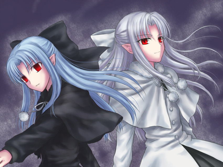 len and white len (tsukihime and 1 more) drawn by hitoha