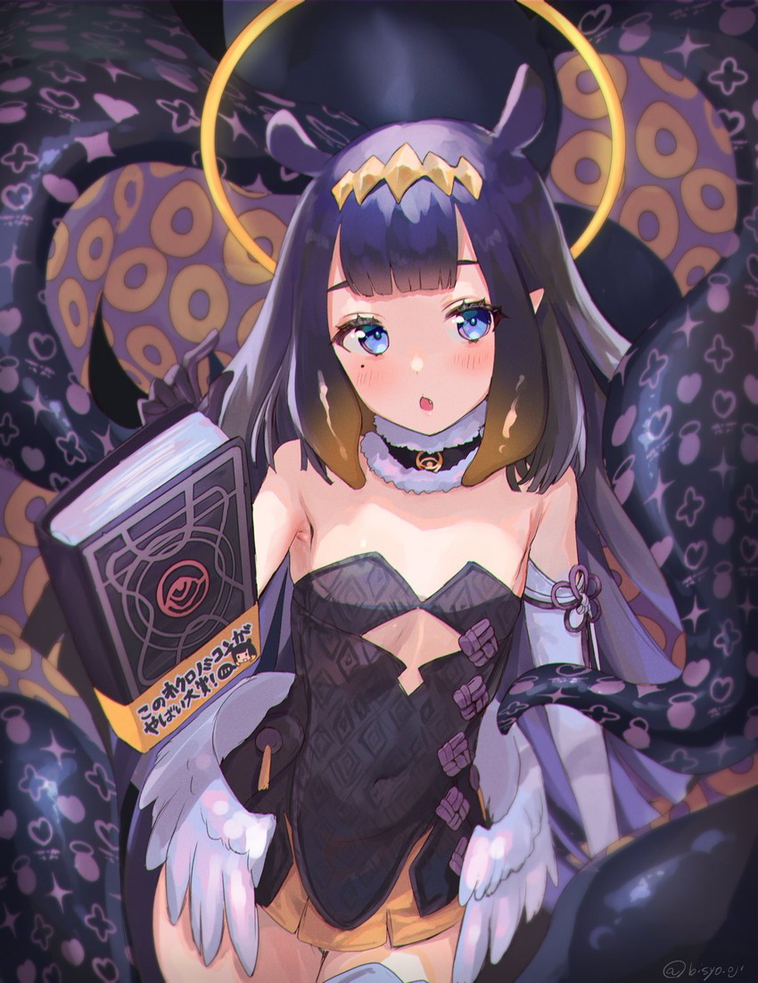 ninomae ina'nis and ao-chan (hololive and 1 more) drawn by bishooji