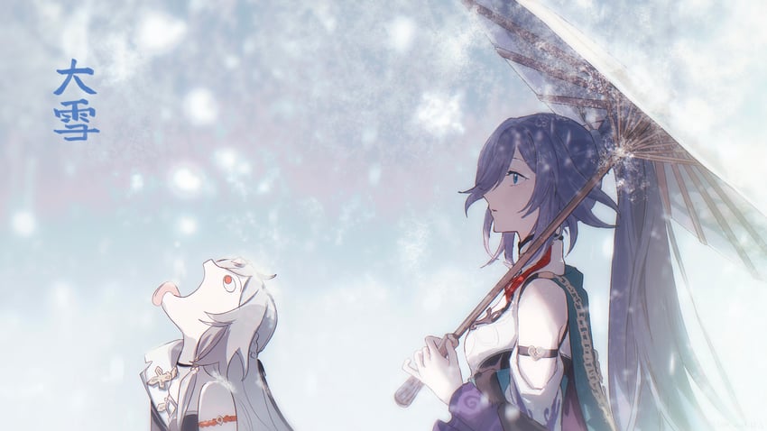 fu hua and herrscher of sentience (honkai and 1 more) drawn by arsum0731