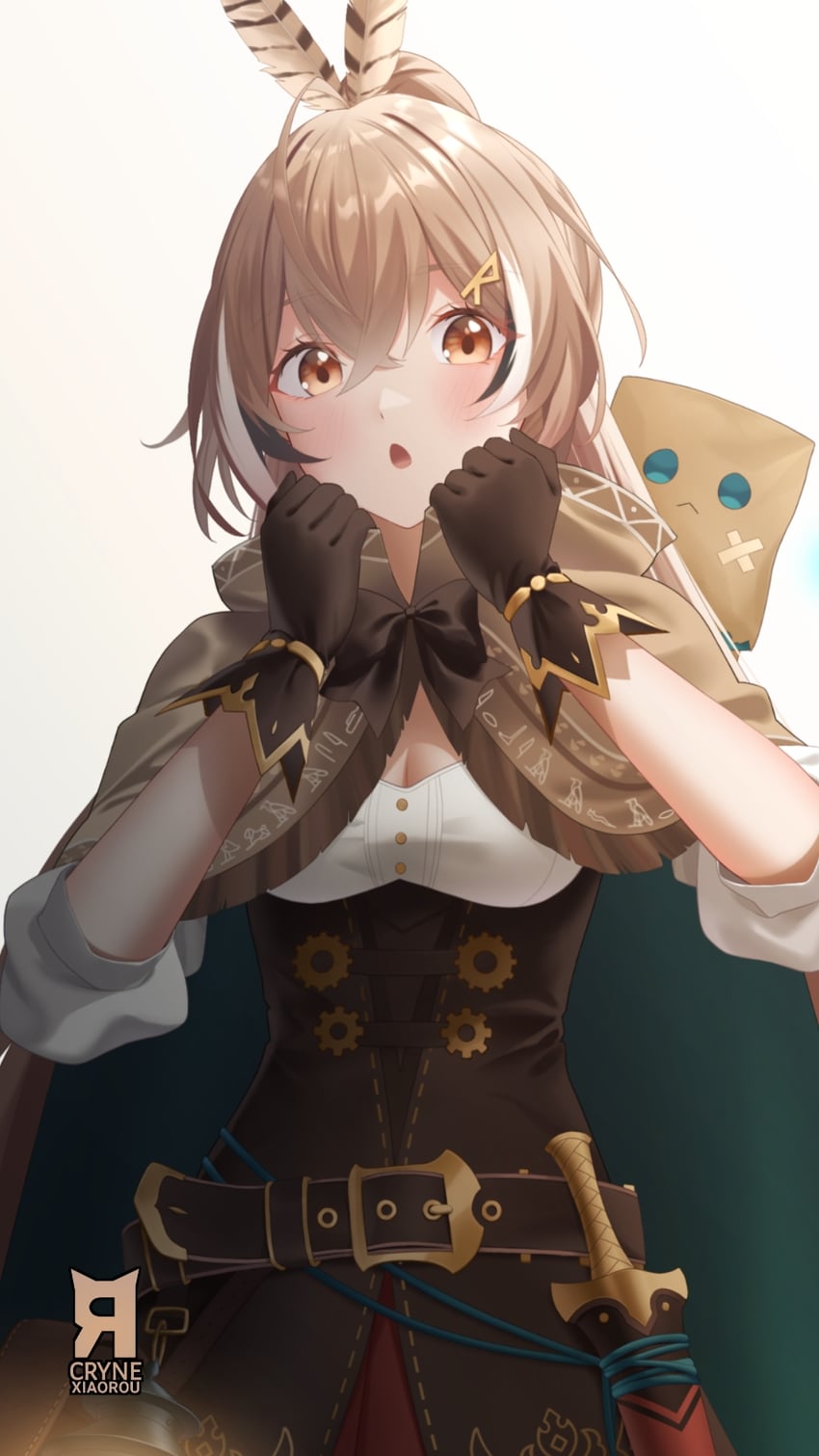 nanashi mumei (hololive and 1 more) drawn by cryne