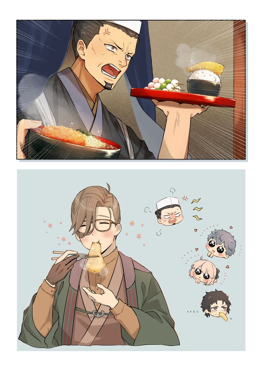 okita souji, saitou hajime, hijikata toshizou, yamanami keisuke, and serizawa kamo (fate and 1 more) drawn by itokon300
