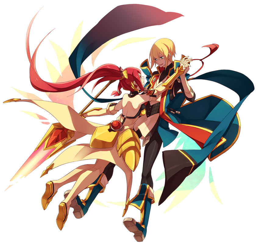 jin kisaragi, tsubaki yayoi, and izayoi (blazblue) drawn by shiki_(shikki46)