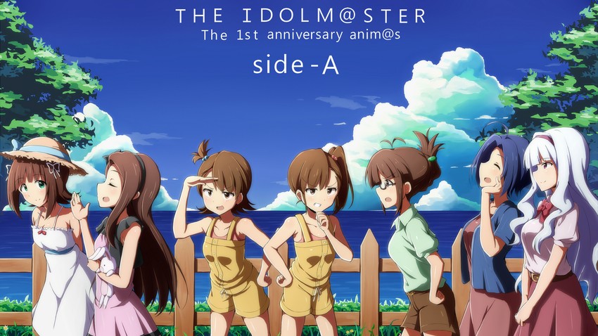 shijou takane, minase iori, miura azusa, akizuki ritsuko, futami mami, and 1 more (idolmaster) drawn by rariemonn
