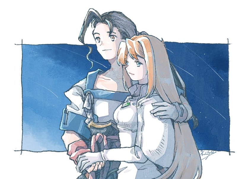 elhaym van houten and fei fong wong (xenogears) drawn by michibata_65