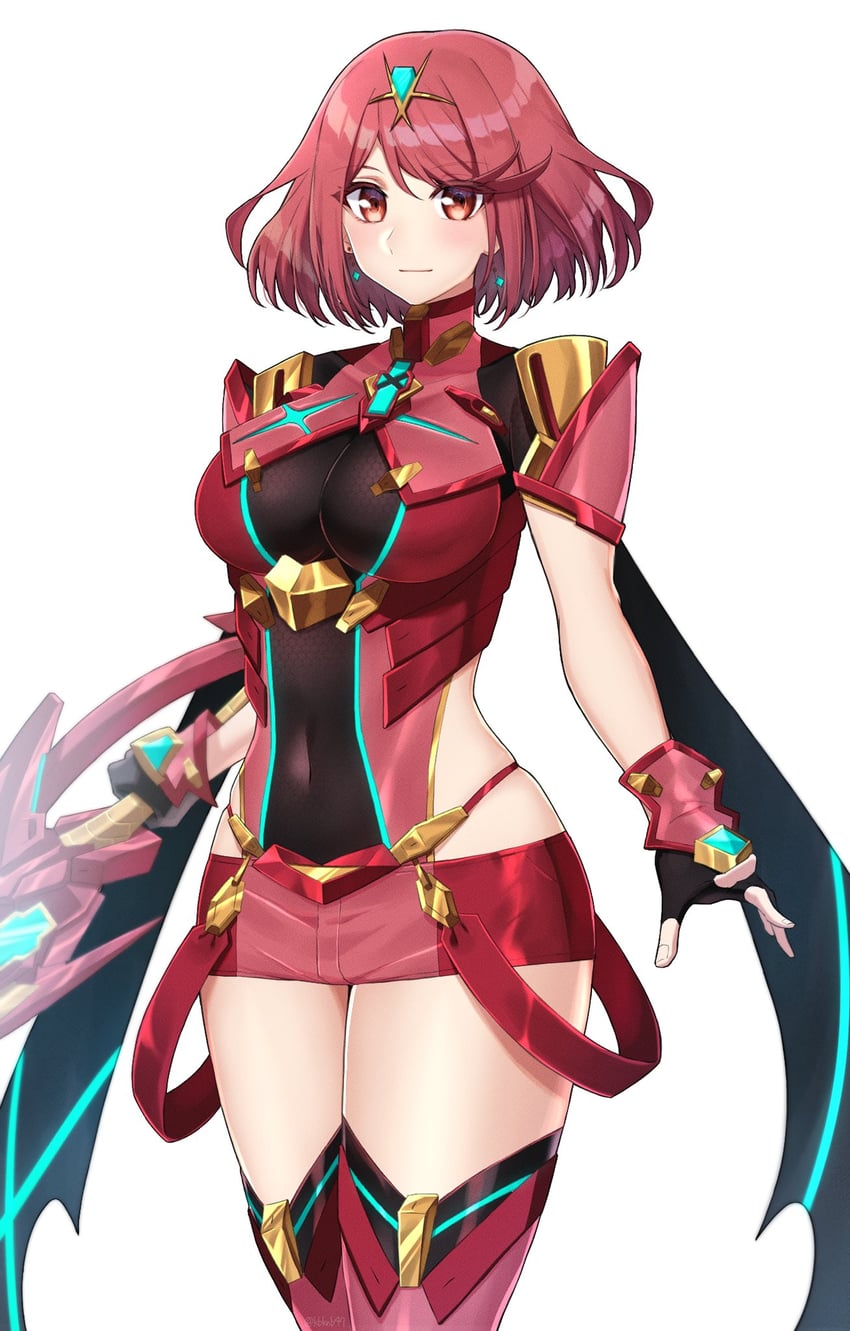 pyra (xenoblade chronicles and 1 more) drawn by shinae
