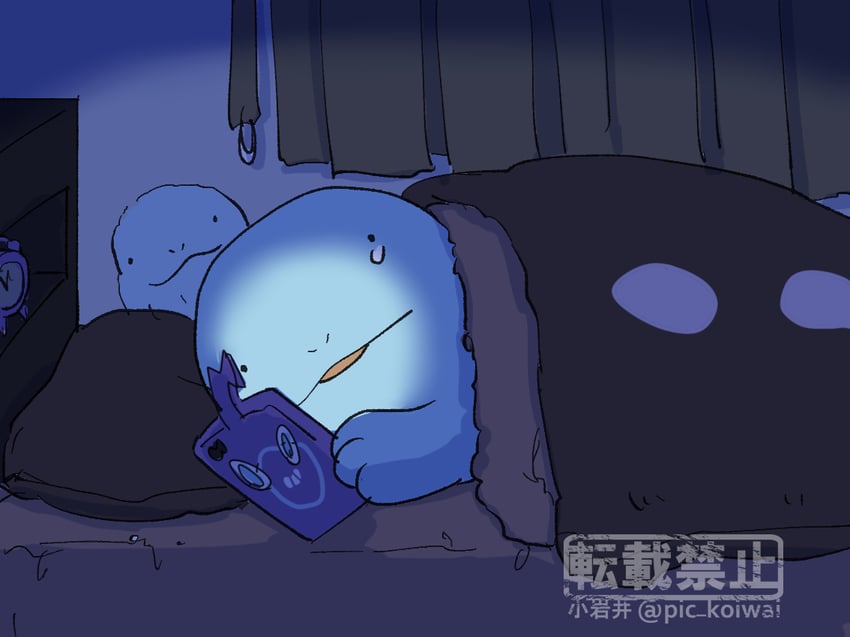 rotom, rotom phone, and quagsire (pokemon) drawn by pic_koiwai