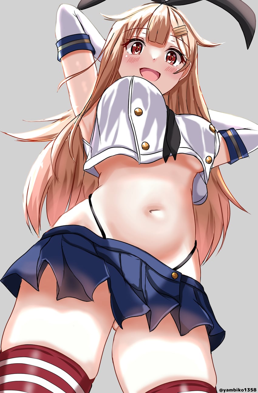 shimakaze, yuudachi, and yuudachi kai ni (kantai collection) drawn by mizuki_(uzuki_no_sato)