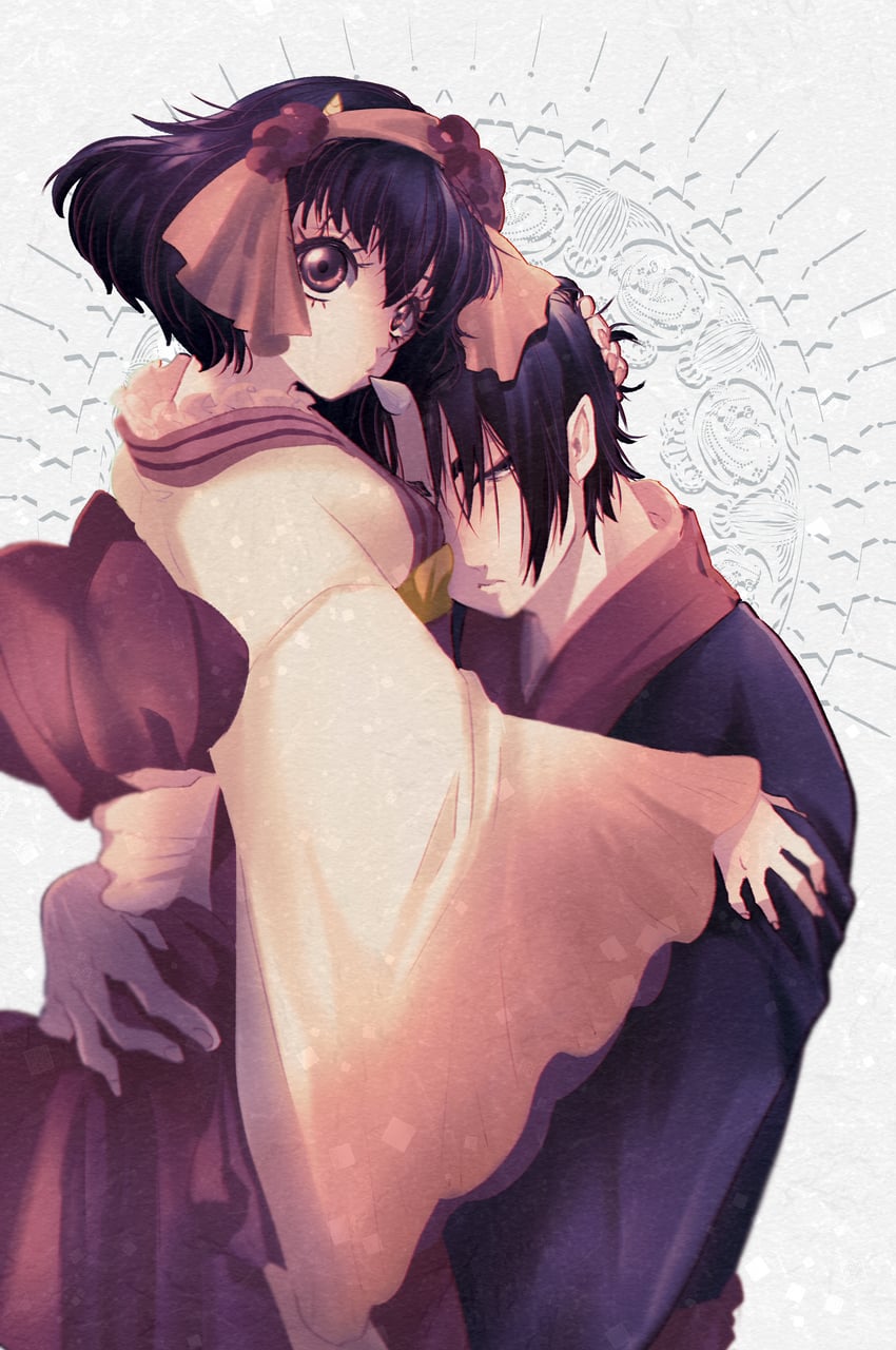 hoozuki and peach maki (hoozuki no reitetsu) drawn by hoicyo