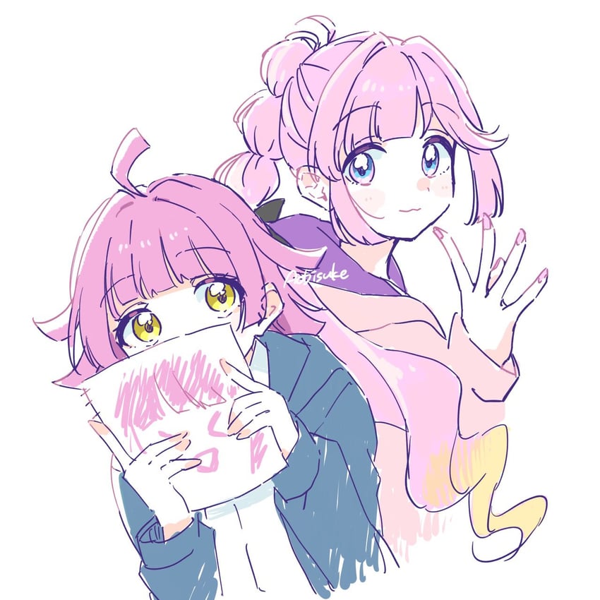 anyoji hime and tennoji rina (love live! and 2 more) drawn by aobisuke