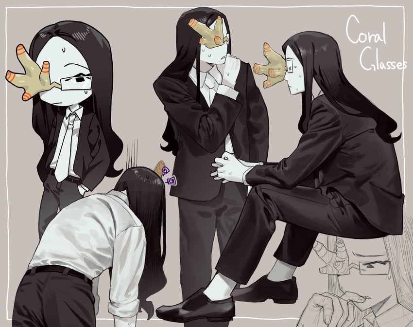 coral glasses (ena and 1 more) drawn by p_(pm_611a)