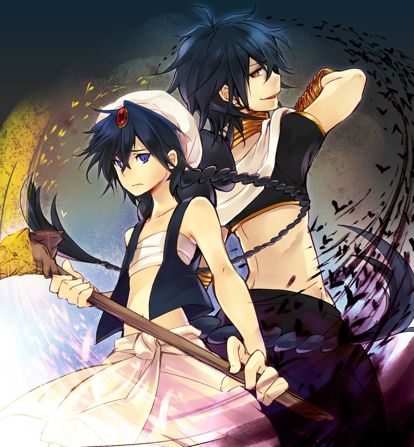 aladdin and judal (magi the labyrinth of magic) drawn by chiko_(mizuho)