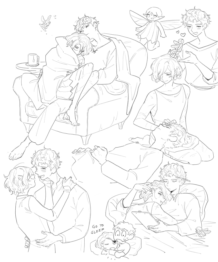 mithrun, kabru, and fairy (dungeon meshi) drawn by lumpia_at_kanin
