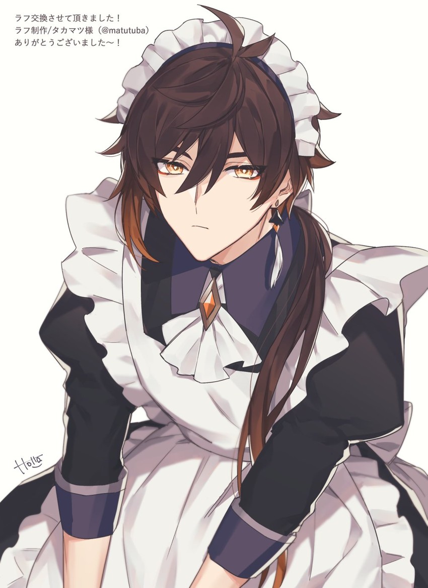 zhongli (genshin impact) drawn by hotta_mskz