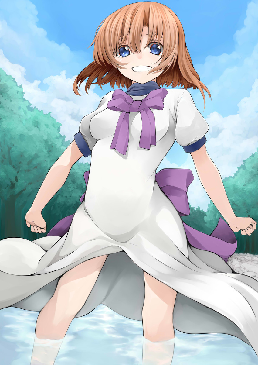 ryuuguu rena (higurashi no naku koro ni) drawn by nemu_(nebusokugimi)