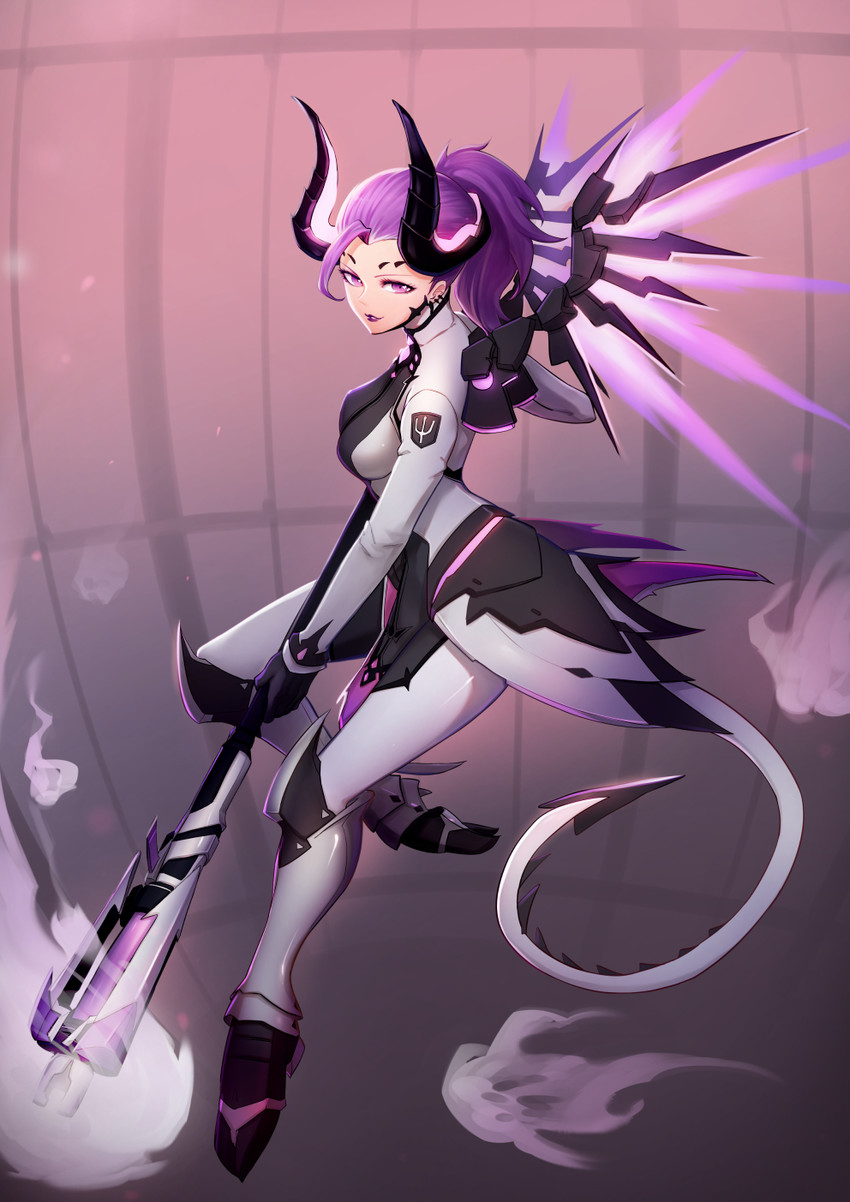 mercy and imp mercy (overwatch and 1 more) drawn by lochris