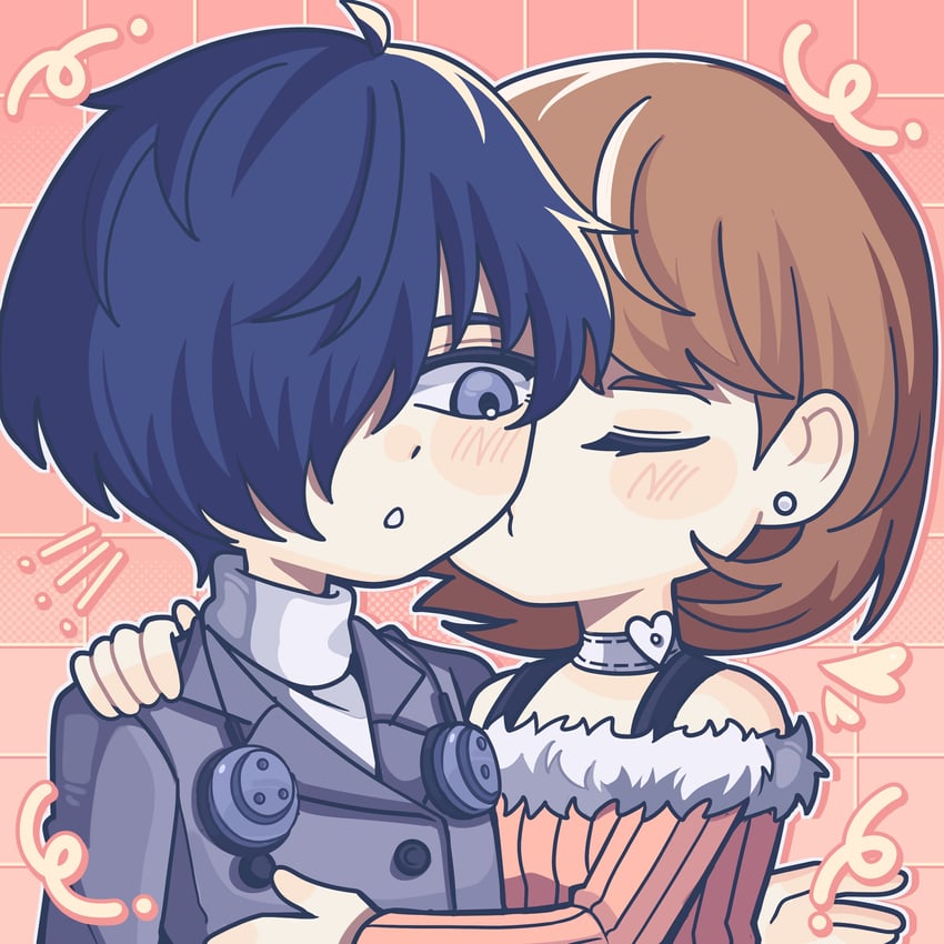 yuuki makoto and takeba yukari (persona and 1 more) drawn by bobamiruku