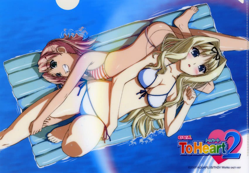 kusugawa sasara and maaryan (to heart and 1 more) drawn by katou_yasuhisa and yanagisawa_masahide