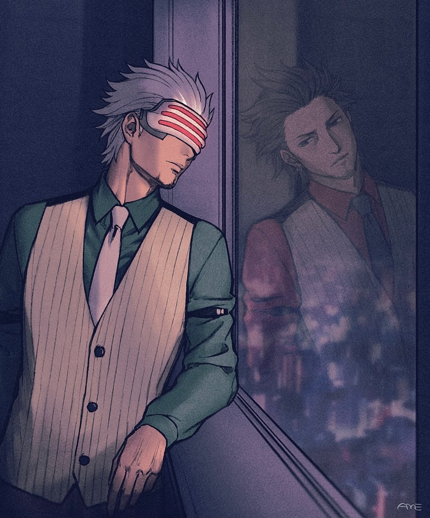 godot and diego armando (ace attorney and 1 more) drawn by amemomism