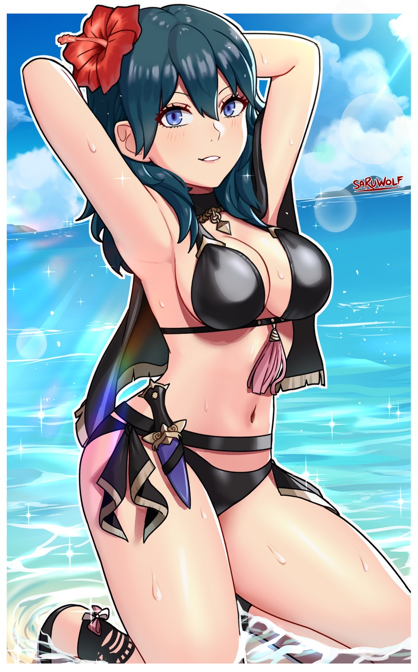 female byleth (fire emblem and 2 more) drawn by sarukaiwolf