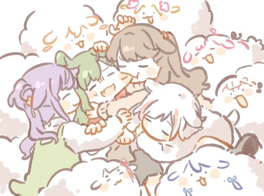 hinoshita kaho, fujishima megumi, otomune kozue, murano sayaka, yugiri tsuzuri, and 5 more (love live! and 1 more) drawn by potatori9