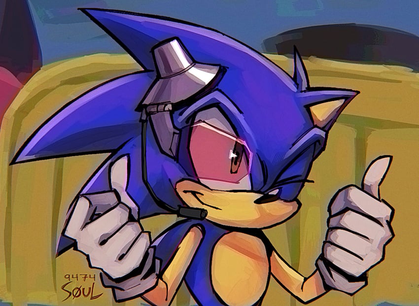 sonic the hedgehog (sonic and 1 more) drawn by 9474s0ul