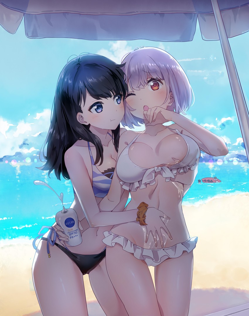 takarada rikka and shinjou akane (gridman universe and 1 more) drawn by usamin_(megumikira)