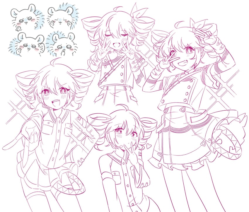 kasane teto and momonga (utau and 2 more) drawn by akiham