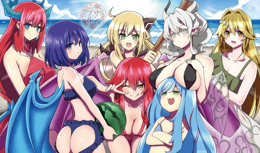 lovely labrynth of the silver castle, lil-la, ki-sikil, sky striker ace - raye, evil twin lil-la, and 5 more (yu-gi-oh!) drawn by hijiri_tsukasa_(hijiri-tukasa)