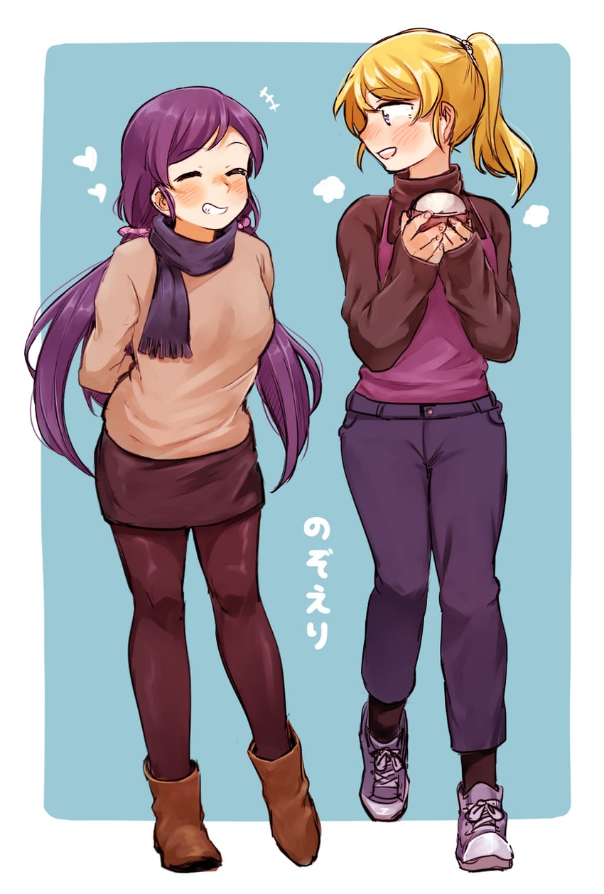 tojo nozomi and ayase eli (love live! and 1 more) drawn by chadolbaegi