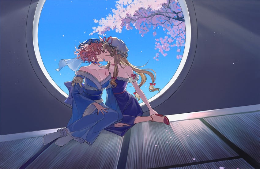 yakumo yukari and saigyouji yuyuko (touhou) drawn by xianyu_liang