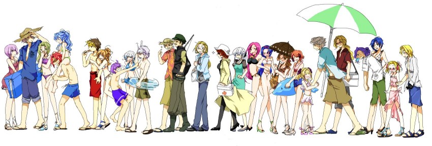 seolla schweizer, excellen browning, irui guneden, lamia loveless, ibis douglas, and 21 more (super robot wars and 4 more) drawn by hayas_(duster)