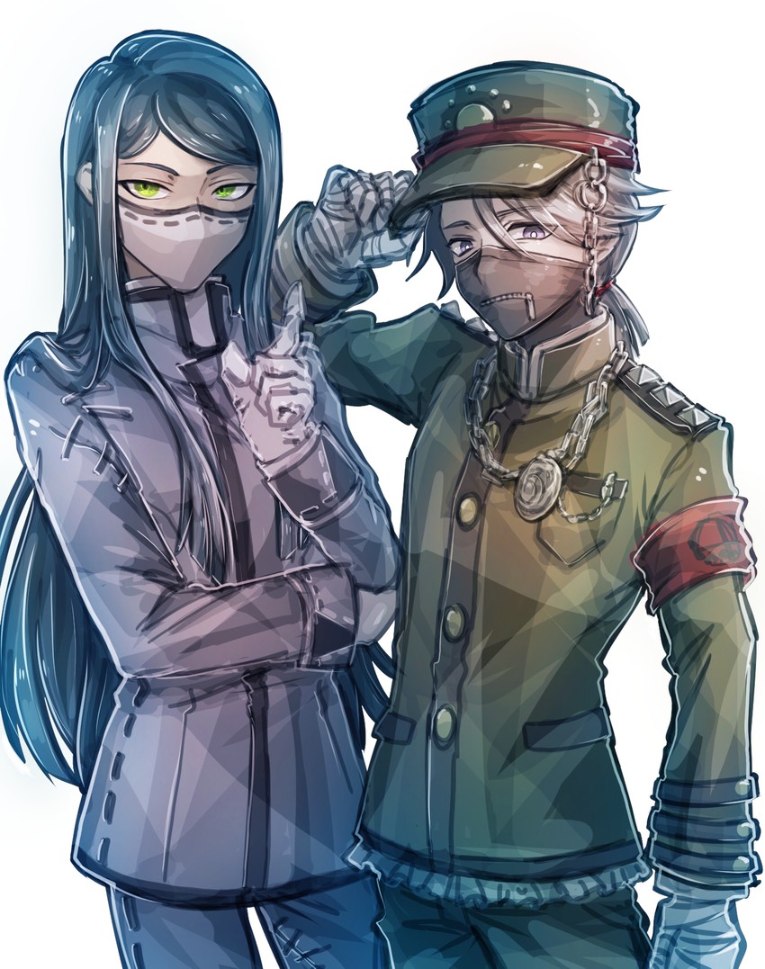 shinguji korekiyo and aesop carl (danganronpa and 2 more) drawn by nagare_re_dai