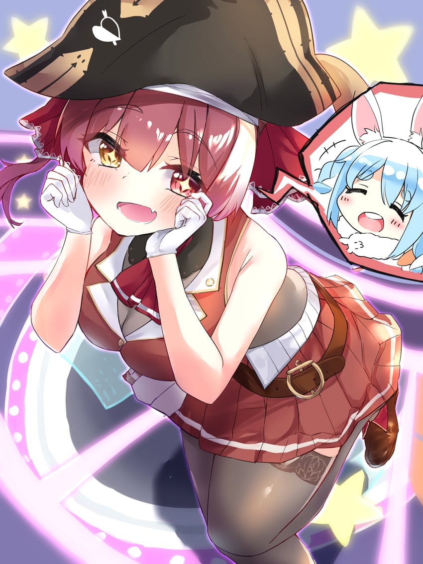 houshou marine, usada pekora, and don-chan (hololive) drawn by nachio91