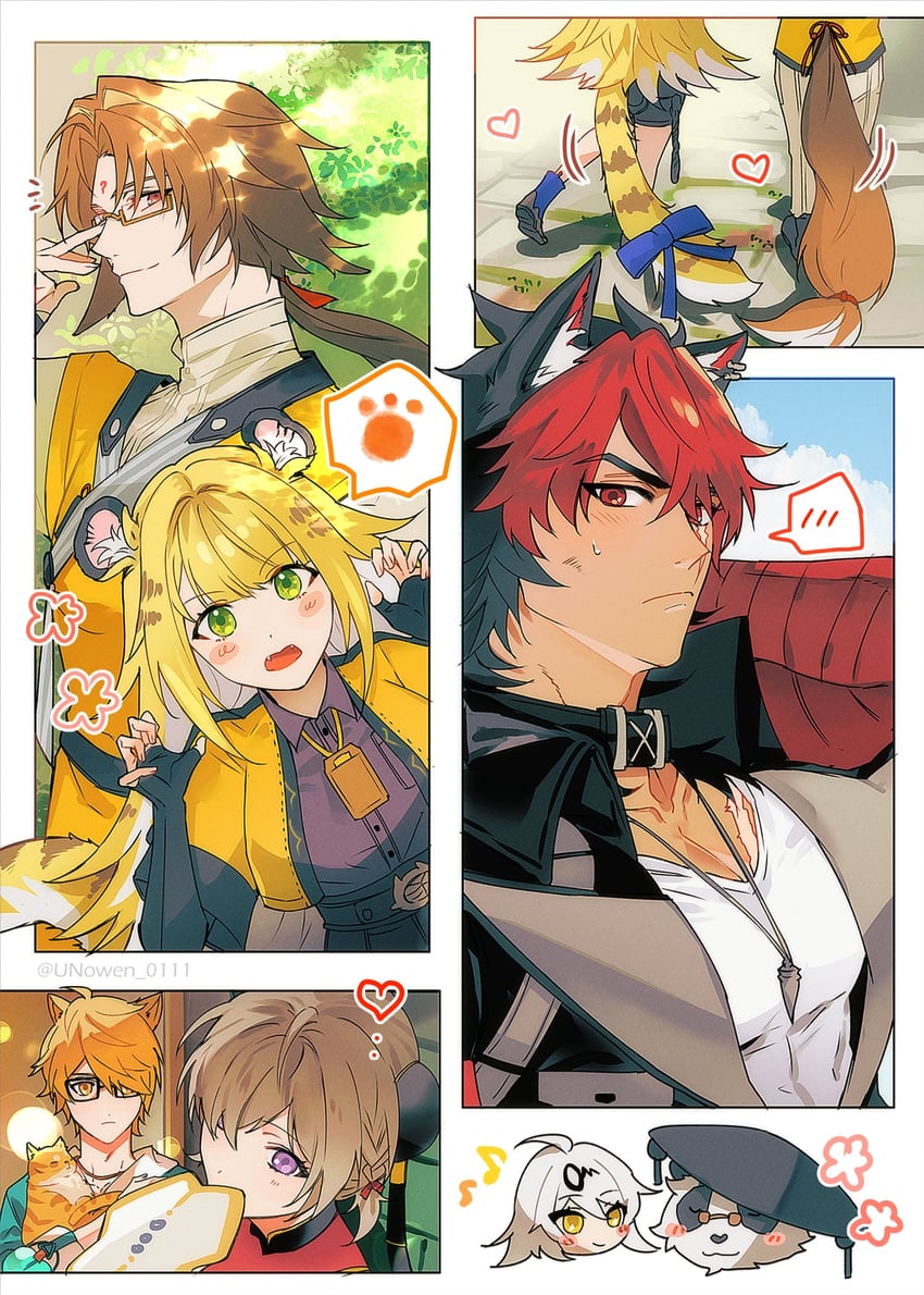yixuan, ju fufu, sweety, pan yinhu, komano manato, and 2 more (zenless zone zero) drawn by unowen_0111