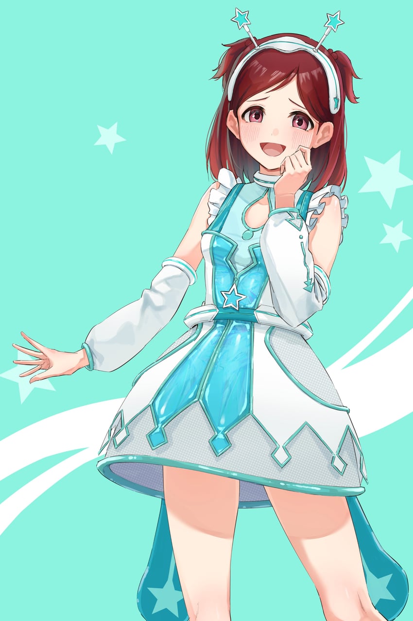 aoba misaki (idolmaster and 2 more) drawn by kaiso_(kaisooekaki)