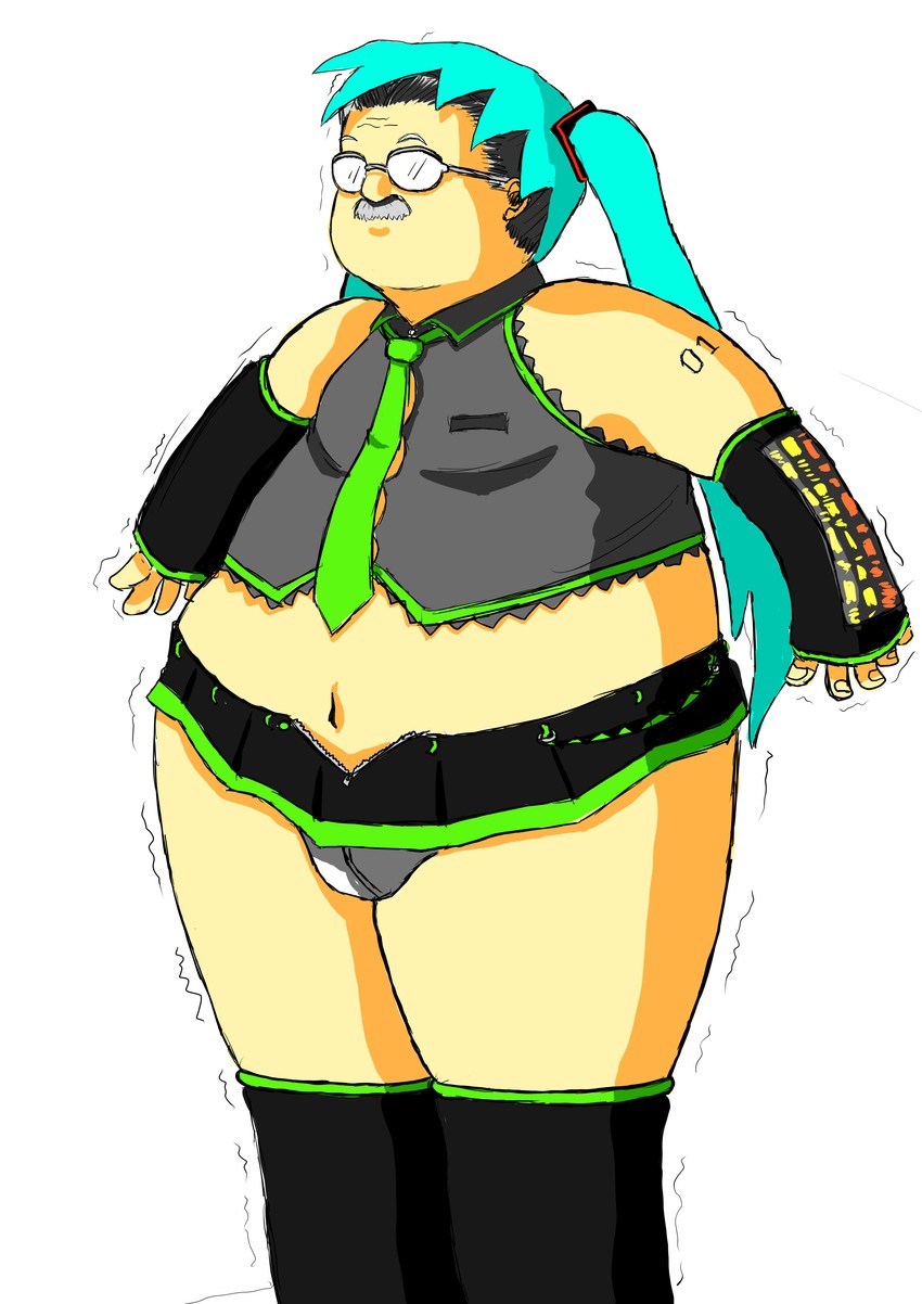 hatsune miku and anzai mitsuyoshi (vocaloid and 1 more) drawn by ksk590326