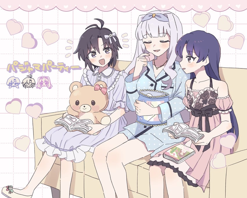 kisaragi chihaya, kikuchi makoto, and shijou takane (idolmaster and 2 more) drawn by pnt_0202