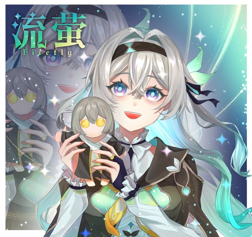 trailblazer, firefly, and stelle (honkai and 1 more) drawn by emeli