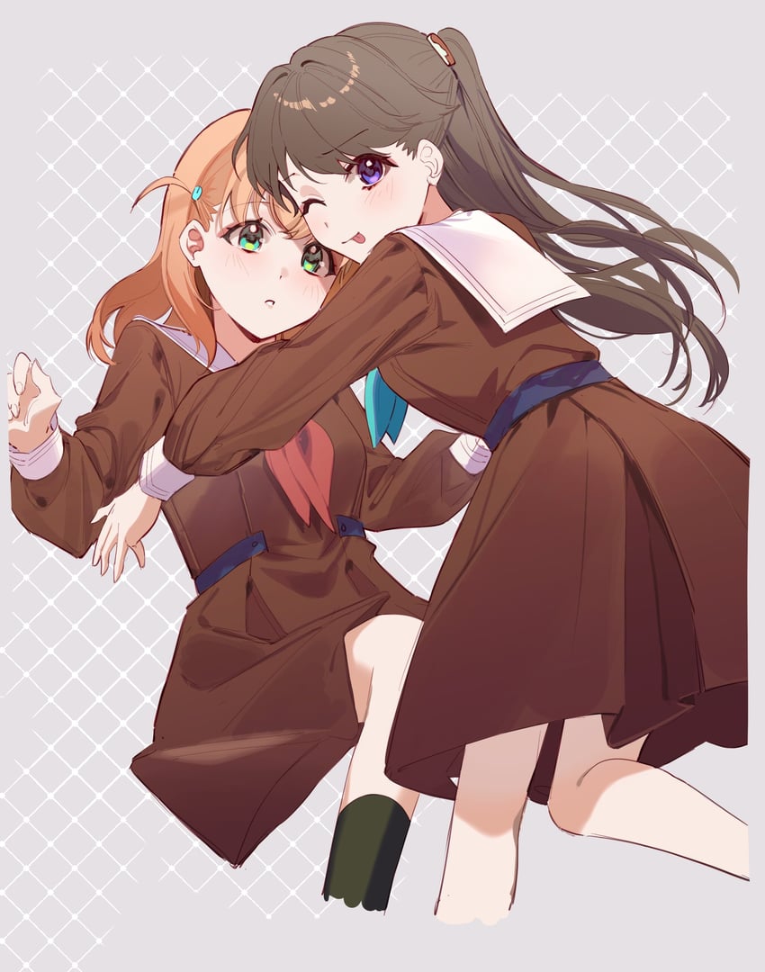 hinoshita kaho and fujishima megumi (love live! and 1 more) drawn by dkou