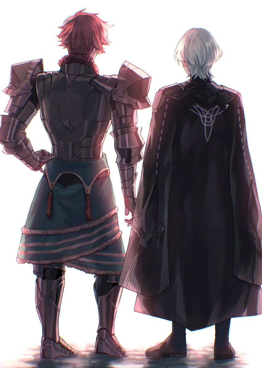 sylvain jose gautier and male byleth (fire emblem and 1 more) drawn by reraraerimaki