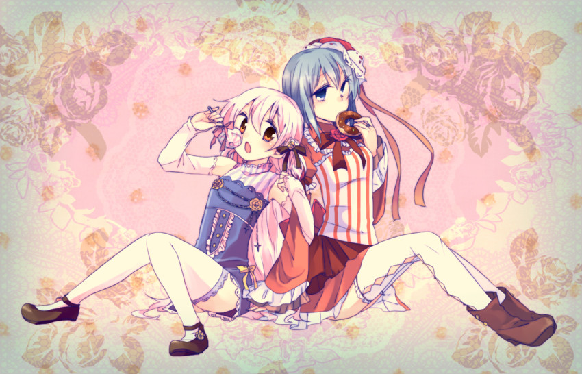 miki sayaka and momoe nagisa (mahou shoujo madoka magica and 1 more) drawn by mizuki_(flowerlanguage)